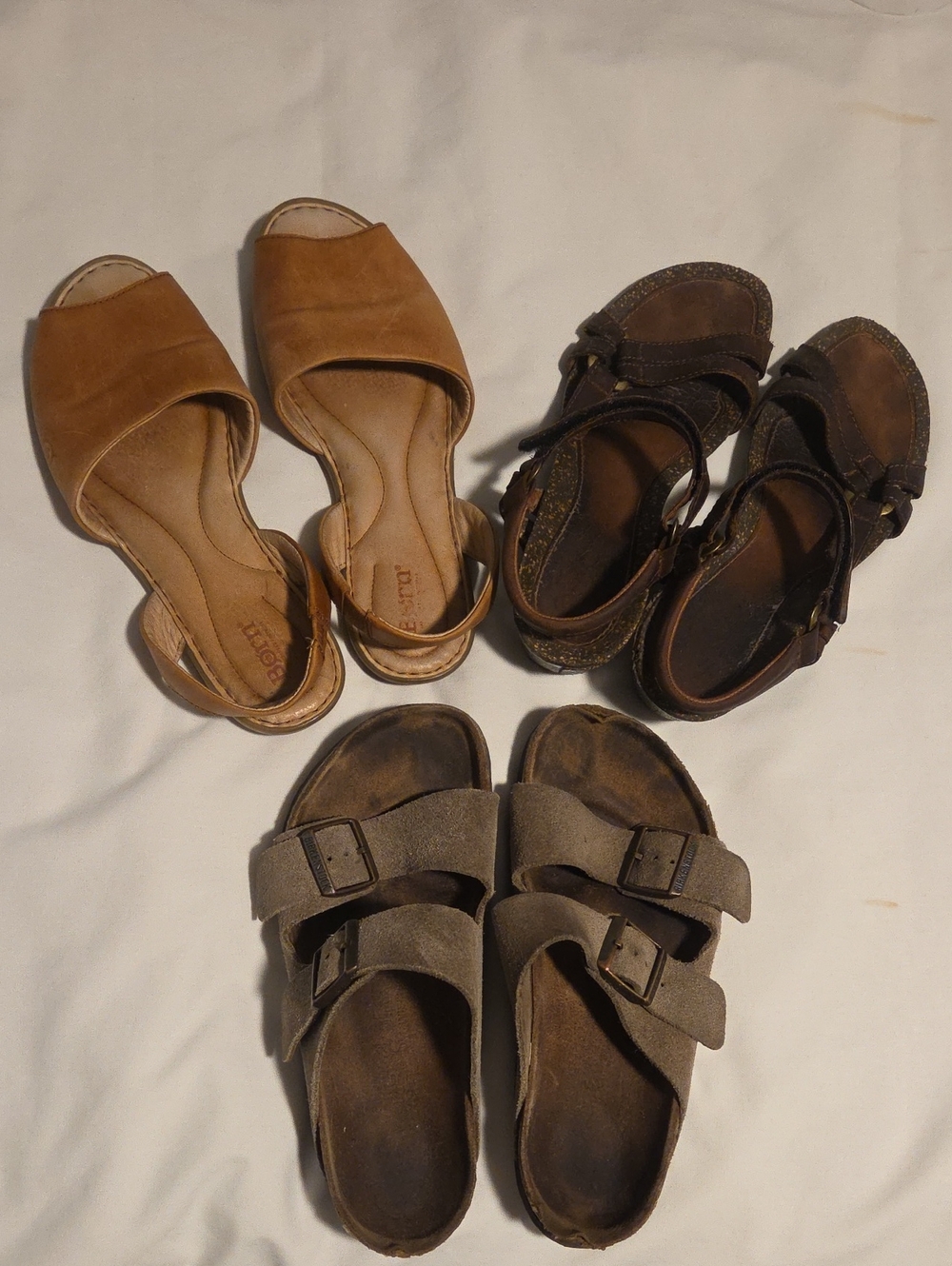 Women’s Brown Suede Slide Sandals - Casual Comfort